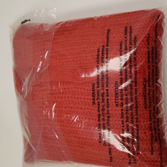 Sezane Achille Jumper in Red Wool Kid Mohair V Neck Cardigan - Picture 11 of 11